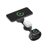 ENERGEA ALUMAG TRIO, 3IN1 FOLDABLE QI2 ALUMINIUM WIRELESS CHARGER 15W - BLUE