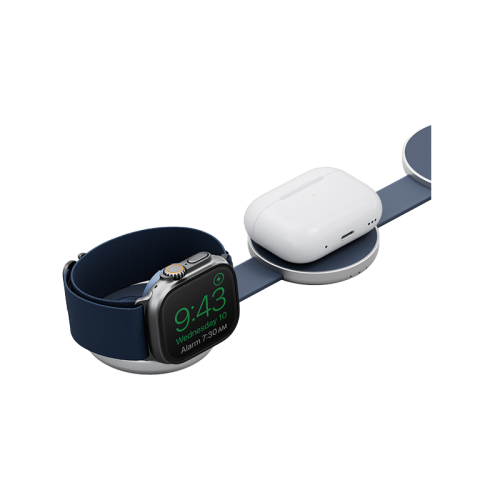 ENERGEA ALUMAG TRIO, 3IN1 FOLDABLE QI2 ALUMINIUM WIRELESS CHARGER 15W - BLUE