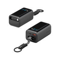 ENERGEA COMPAC ARC 45, 10000MAH POWERBANK WITH BUILT IN 70CM USB-C CABLE PD45W -  GUN