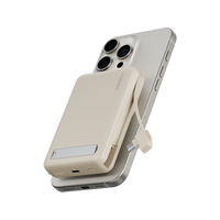 Energea MagPac Pro Plus MagSafe 10000mAh Power Bank Built-In USB-C Cable With Built In Stand - Sand