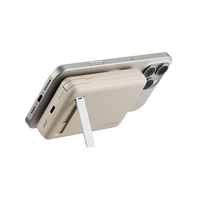 Energea MagPac Pro Plus MagSafe 10000mAh Power Bank Built-In USB-C Cable With Built In Stand - Sand