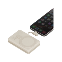 Energea MagPac Pro Plus MagSafe 10000mAh Power Bank Built-In USB-C Cable With Built In Stand - Sand