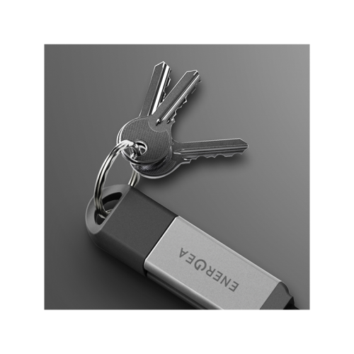 Energea Sheath Key  2-IN-1 USB-C to USB-C + USB-A 480Mbps with 60W Cable 15CM - Gunmetal