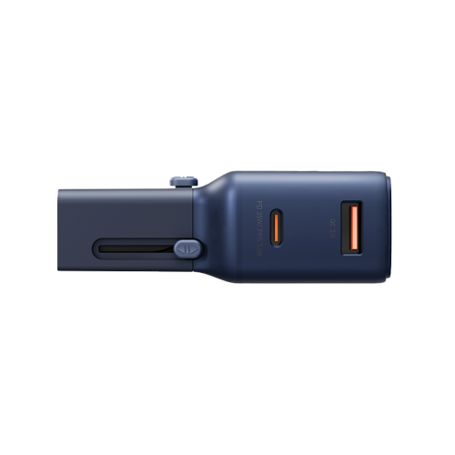 Energea TravelGo 1-Port USB-C & 1-Port USB-A 35W Travel Adapter - Blue