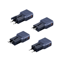 Energea TravelGo 1-Port USB-C & 1-Port USB-A 35W Travel Adapter - Blue