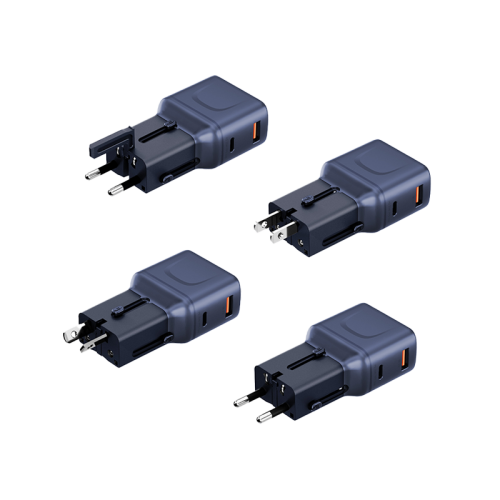 Energea TravelGo 1-Port USB-C & 1-Port USB-A 35W Travel Adapter - Blue