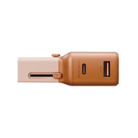 Energea TravelGo 1-Port USB-C & 1-Port USB-A 35W Travel Adapter - Orange