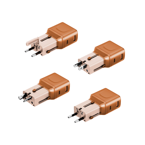Energea TravelGo 1-Port USB-C & 1-Port USB-A 35W Travel Adapter - Orange