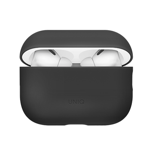 UNIQ LINO HYBRID LIQUID SILICON AIRPODS PRO 3RD GEN CASE - CHARCOAL GREY (CHARCOAL GREY)