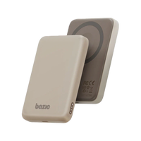BAZIC GOPOWER SNAP 5K, 3IN1 5000MAH WIRELESS POWERBANK WITH APPLE WATCH CHARGER - LATTE
