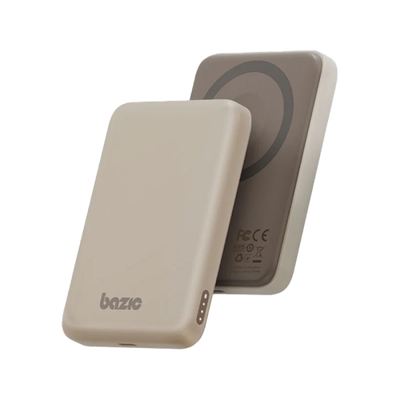 BAZIC GOPOWER SNAP 5K, 3IN1 5000MAH WIRELESS POWERBANK WITH APPLE WATCH CHARGER - LATTE