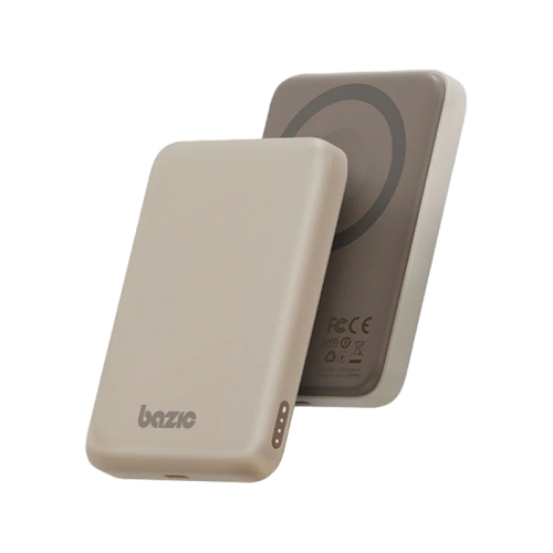 BAZIC GOPOWER SNAP 5K, 3IN1 5000MAH WIRELESS POWERBANK WITH APPLE WATCH CHARGER - LATTE