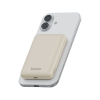BAZIC GOPOWER SNAP 5K, 3IN1 5000MAH WIRELESS POWERBANK WITH APPLE WATCH CHARGER - LATTE