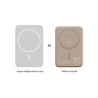 BAZIC GOPOWER SNAP 5K, 3IN1 5000MAH WIRELESS POWERBANK WITH APPLE WATCH CHARGER - LATTE