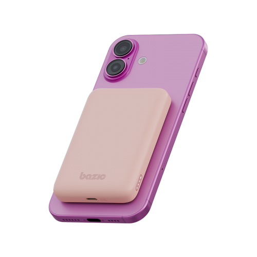 BAZIC GOPOWER SNAP 5K, 3IN1 5000MAH WIRELESS POWERBANK WITH APPLE WATCH CHARGER - PEACH