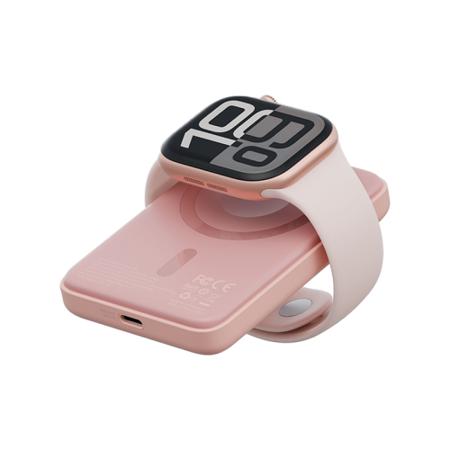 BAZIC GOPOWER SNAP 5K, 3IN1 5000MAH WIRELESS POWERBANK WITH APPLE WATCH CHARGER - PEACH