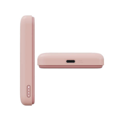 BAZIC GOPOWER SNAP 5K, 3IN1 5000MAH WIRELESS POWERBANK WITH APPLE WATCH CHARGER - PEACH