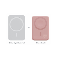 BAZIC GOPOWER SNAP 5K, 3IN1 5000MAH WIRELESS POWERBANK WITH APPLE WATCH CHARGER - PEACH