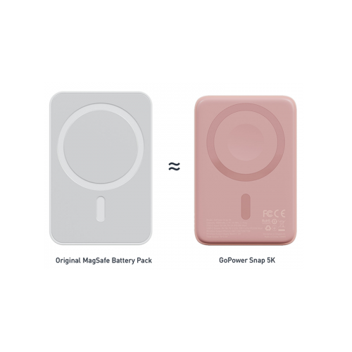 BAZIC GOPOWER SNAP 5K, 3IN1 5000MAH WIRELESS POWERBANK WITH APPLE WATCH CHARGER - PEACH