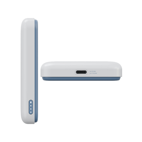 BAZIC GOPOWER SNAP 5K, 3IN1 5000MAH WIRELESS POWERBANK WITH APPLE WATCH CHARGER - VANILLA