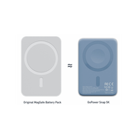 BAZIC GOPOWER SNAP 5K, 3IN1 5000MAH WIRELESS POWERBANK WITH APPLE WATCH CHARGER - VANILLA