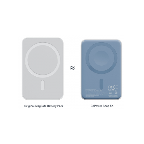 BAZIC GOPOWER SNAP 5K, 3IN1 5000MAH WIRELESS POWERBANK WITH APPLE WATCH CHARGER - VANILLA