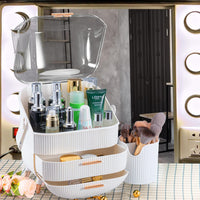 Skykey 3-Layer Large Makeup Organizer Bathroom Counter Bedroom 28×18×37 Cm PS HIPS Material - QY-2750