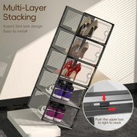 Skykey Transparent Shoe Storage Box 33×23×14 Cm PP Material Stackable Design - QY-2304-1