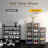 Skykey Transparent Shoe Storage Box 33×23×14 Cm PP Material Stackable Design - QY-2304-1