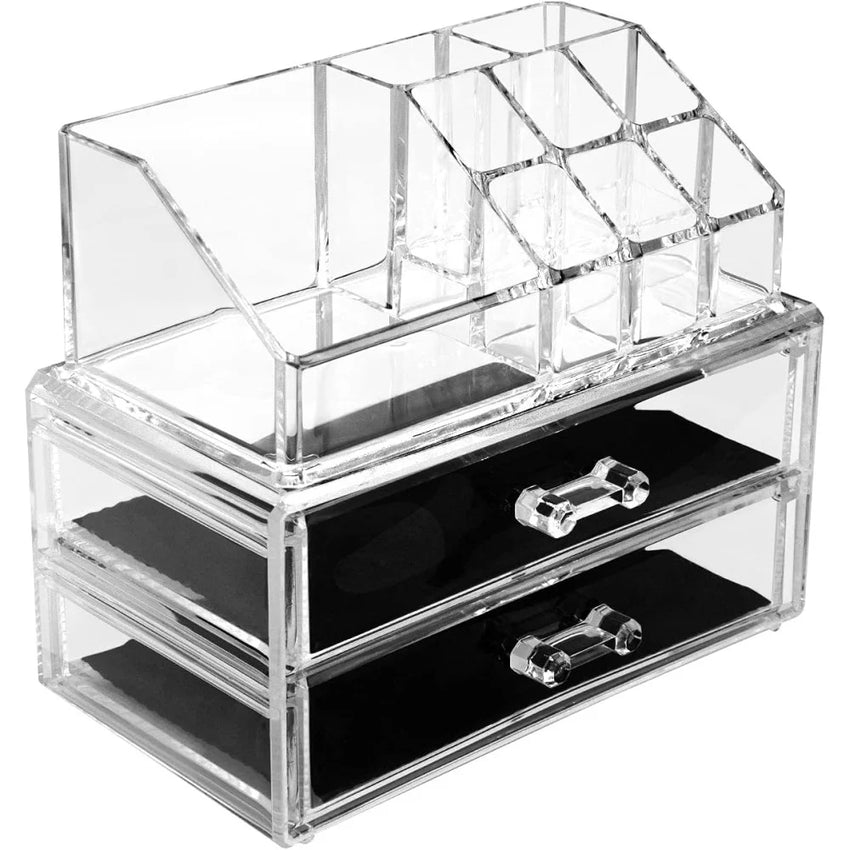 Skykey Clear Makeup Organizer 24×15.5×18.7 Cm PS Material Transparent Design - QY-2714