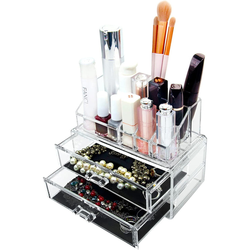 Skykey Clear Makeup Organizer 24×15.5×18.7 Cm PS Material Transparent Design - QY-2714