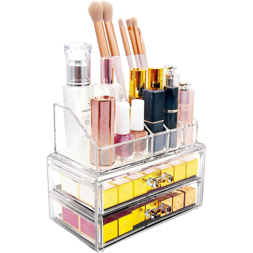 Skykey Clear Makeup Organizer 24×15.5×18.7 Cm PS Material Transparent Design - QY-2714