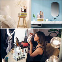 Skykey Clear Makeup Organizer 24×15.5×18.7 Cm PS Material Transparent Design - QY-2714