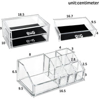 Skykey Clear Makeup Organizer 24×15.5×18.7 Cm PS Material Transparent Design - QY-2714