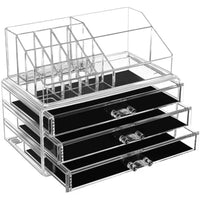 Skykey Clear Makeup Organizer 24×15×18.6 Cm PS Material Transparent Design - QY-2715