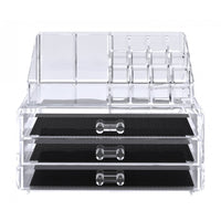 Skykey Clear Makeup Organizer 24×15×18.6 Cm PS Material Transparent Design - QY-2715