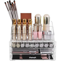 Skykey Clear Makeup Organizer 24×15×18.6 Cm PS Material Transparent Design - QY-2715