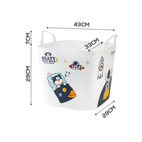 Skykey Large Square Laundry Basket 40×32×36 Cm Clothes Storage Toy Organizer Copolymer PP - QY-2501-3