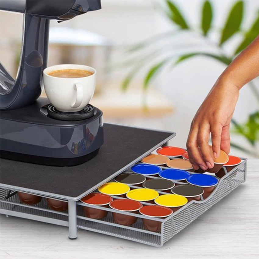Skykey Capsule Coffee Storage Drawer Type Pod Holder Metal Iron Rack 39×35×7.5 Cm - QY-1911-1