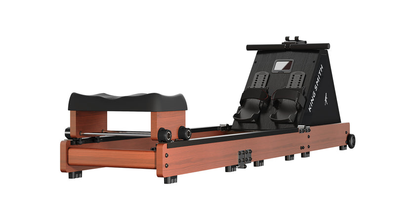 KingSmith Water rowing machine WR20,  with Tri-fold patent, water resistance. . Walnut color.