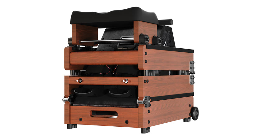 KingSmith Water rowing machine WR20,  with Tri-fold patent, water resistance. . Walnut color.