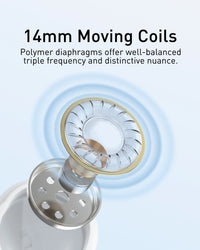 Baseus Encok CZ17 Semi-In-Ear Wired Earphones - Moon White