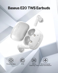 Baseus Bowie E20 True Wireless Earphones - Stellar White