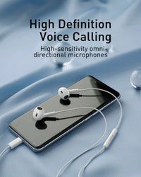 Baseus Encok CZ17 Semi-In-Ear Wired Earphones - Moon White