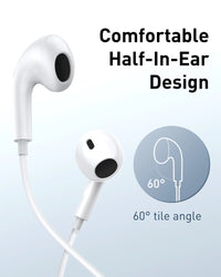 Baseus Encok CZ17 Semi-In-Ear Wired Earphones - Moon White