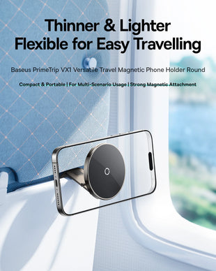 Baseus PrimeTrip VX1 Versatile Travel Magnetic Phone Holder Round - Cosmic Black