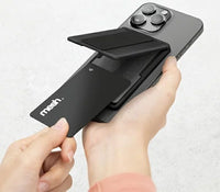 Uniq Heldro ID Magnetic Card Holder With Grip-Band and Stand - Storm Blue EOL