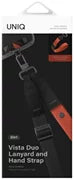 UNIQ VISTA DUO 2-IN-1 LANYARD AND HAND STRAP - CHARCOAL (CHARCOAL/AMBER)