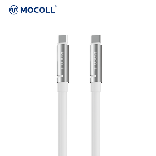 MOCOLL 240W USB-C to USB-C Fast Charging Cable, PD 3.1 Fragrances Design, Nylon Braided Durable Cord for Laptop, Tablet, Smartphone- White