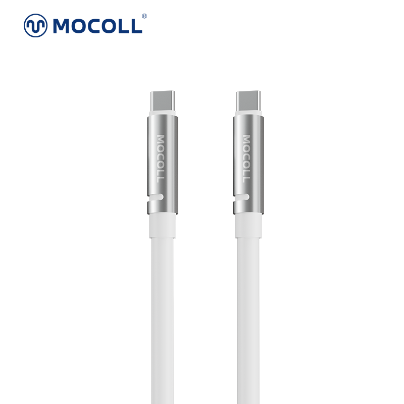MOCOLL 240W USB-C to USB-C Fast Charging Cable, PD 3.1 Fragrances Design, Nylon Braided Durable Cord for Laptop, Tablet, Smartphone- White